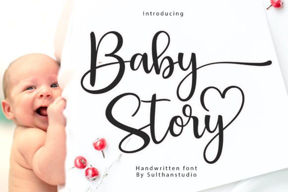 Baby Story: A Handwritten Script Font for Charming Craft and Product Designs