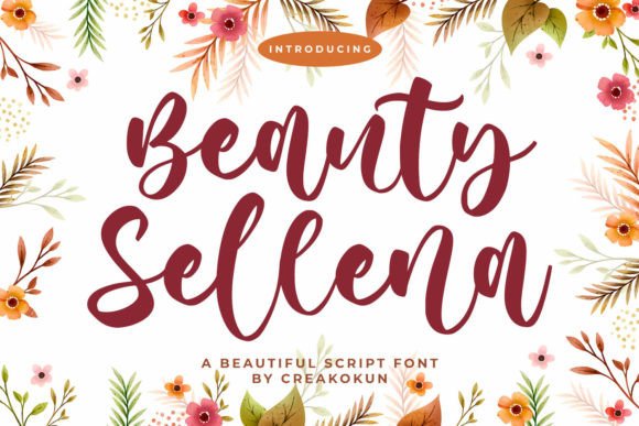 Beauty Sellena: Elevating Editorial Design with Elegant Handwritten Typography
