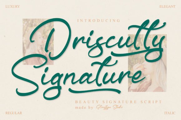 Driscutty: A Signature Script Font That Elevates Editorial Design