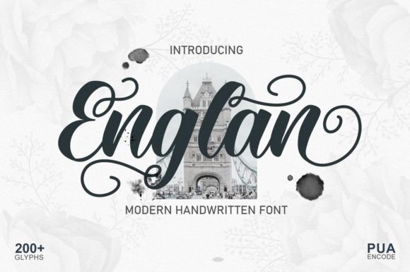Englan: A Romantic Script Font for Modern Branding