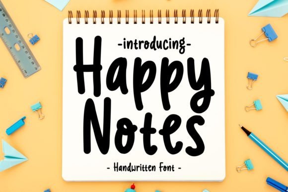 Happy Notes: A Handwritten Font for Campaigns