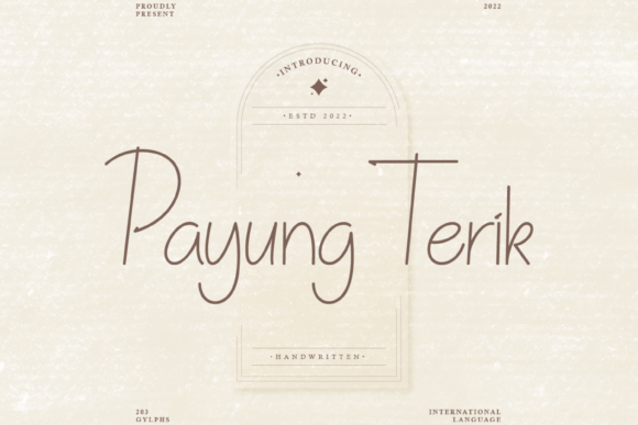 Payung Terik Font: The Perfect Script for Handmade Labels, Invitations & More