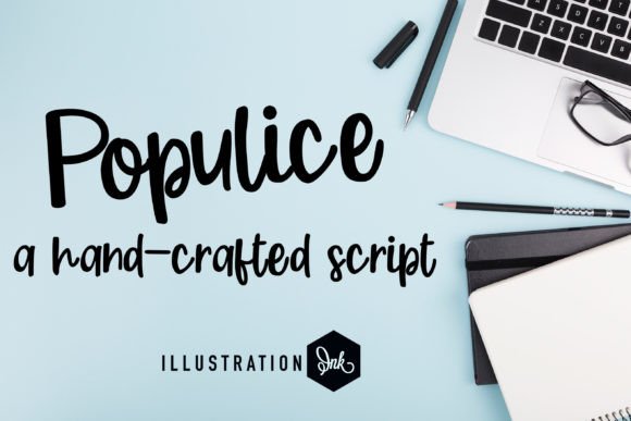 Populice: A Casual Script Font for Modern Editorial Design