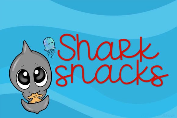 Shark Snacks: A Playful Handwritten Font for Brands