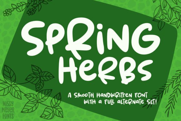 Spring Herbs: A Playful Script Font for Scroll-Stopping Digital Campaigns