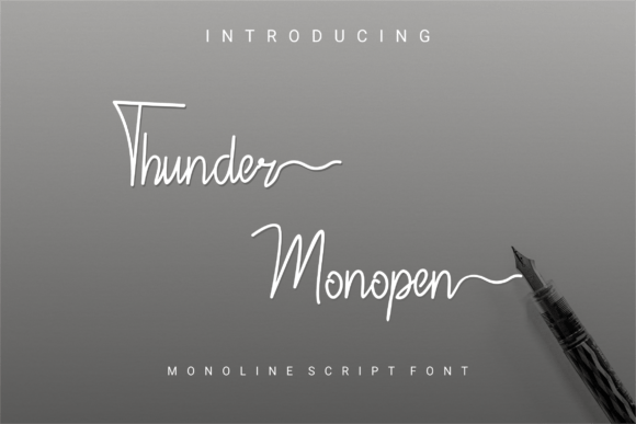 Thunder Monopen: A Delicate Script Font That Elevates Handmade Branding