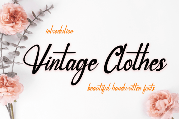 Vintage Clothes: A Playful Script Font for Small Business Branding